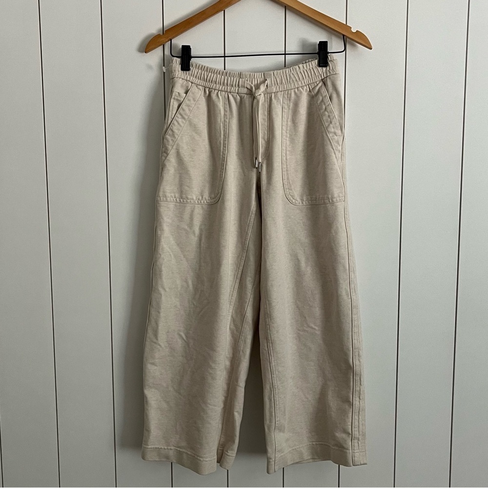 Athleta Farallon Heathered Wide Leg Crop Pants